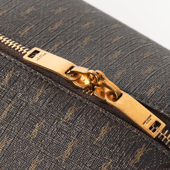 Saint Laurent Le Monogramme 72H Duffle Chestnut Cassandre Canvas & Leather Bag - Picture 11 of 16